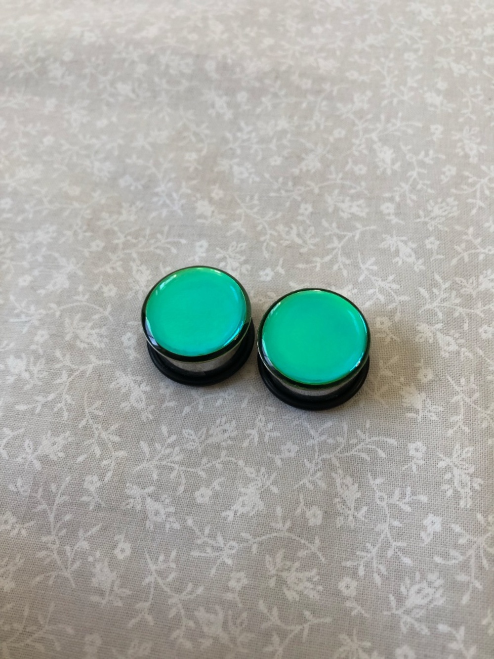 Green Opal Colorshift Foil Plugs 3/4" or 19mm